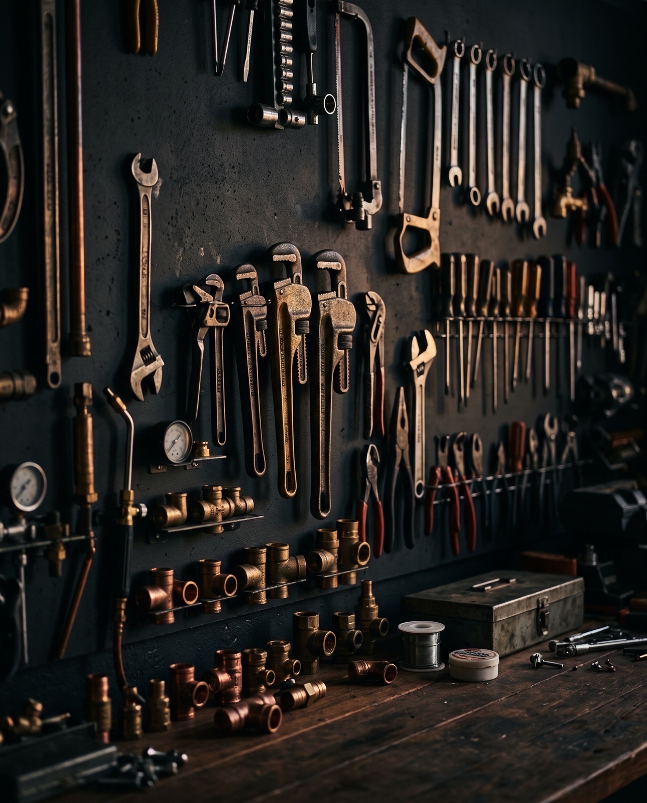 Cable machines and drain tools at the Apex shop
